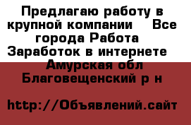 Предлагаю работу в крупной компании  - Все города Работа » Заработок в интернете   . Амурская обл.,Благовещенский р-н